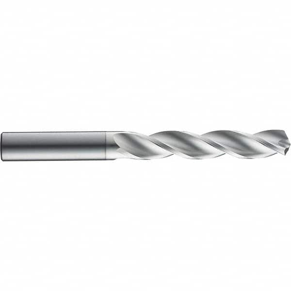 SGS - 5mm 124° Solid Carbide Jobber Drill - TiB2 Finish, Right Hand Cut, Spiral Flute, Straight Shank, 82mm OAL, Notched Point - Benchmark Tooling