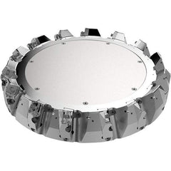 Seco - 315mm Cut Diam, 60mm Arbor Hole, 9mm Max Depth of Cut, 48° Indexable Chamfer & Angle Face Mill - 14 Inserts, 80 Insert, Right Hand Cut, 14 Flutes, Through Coolant, Series R220.54 - Benchmark Tooling