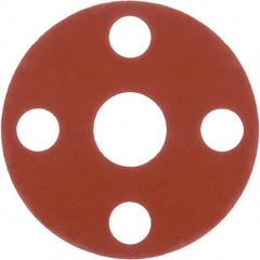 Value Collection - 3" Pipe, 3-1/2" ID x 7-1/2" OD Flange Gasket - Silicone Rubber, Red, 1/16" Thick - Benchmark Tooling