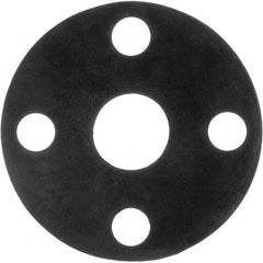 Value Collection - 4" Pipe, 4-1/2" ID x 9" OD Flange Gasket - Viton Rubber, Black, 1/8" Thick - Benchmark Tooling