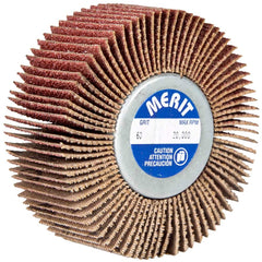 Norton - 3" Diam x 1" Face Width, Coarse Aluminum Oxide Coated Mounted Flap Wheel - Benchmark Tooling