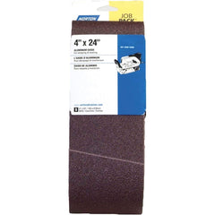 Norton - 4" Wide x 24" OAL, 36 Grit, Aluminum Oxide Abrasive Belt - Benchmark Tooling