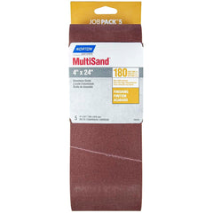 Norton - 4" Wide x 24" OAL, 180 Grit, Aluminum Oxide Abrasive Belt - Benchmark Tooling