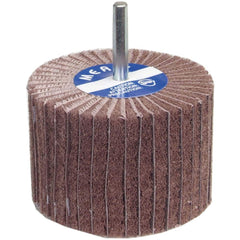 Norton - 4" Diam x 1" Face Width, Very Fine Aluminum Oxide Nonwoven Mounted Flap Wheel - Benchmark Tooling