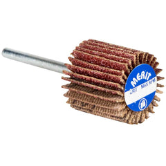 Norton - 3/4" Diam x 5/8" Face Width, Coarse Aluminum Oxide Coated Mounted Flap Wheel - Benchmark Tooling