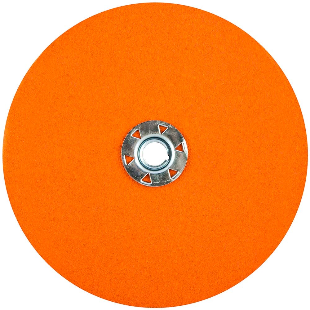 Norton - 7" Diam, 5/8" Hole, 80 Grit Ceramic Alumina Fiber Disc - Benchmark Tooling