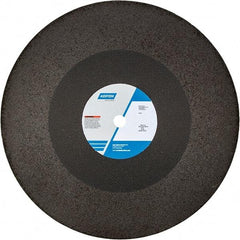 Norton - 20" 24 Grit Aluminum Oxide Cutoff Wheel - 3/16" Thick, 1" Arbor, 2,710 Max RPM, Use with Chop Saws - Benchmark Tooling