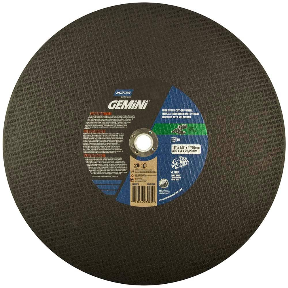 Norton - 12 x 1/8, 1" Hole 24 Grit Silicon Carbide Cutoff Wheel - Benchmark Tooling