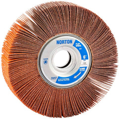 Norton - 6 x 1" 120 Grit Ceramic Unmounted Flap Wheel - Exact Industrial Supply