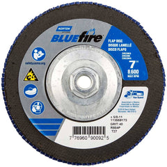 Norton - 7" 40 Grit 5/8-11 Center Hole Type 27 Zirconia Alumina Flap Disc - Benchmark Tooling