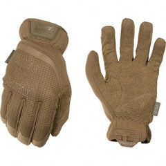 Mechanix Wear - Size XL Work Gloves - For Mechanic's & Lifting, Uncoated, Elastic Band Cuff, Full Fingered, Tan, Paired - Benchmark Tooling