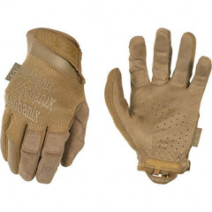 Mechanix Wear - Size L Work Gloves - For Mechanic's & Lifting, Uncoated, Hook & Loop Cuff, Full Fingered, Tan, Paired - Benchmark Tooling
