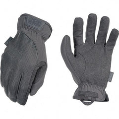 Mechanix Wear - Size XL Work Gloves - For Mechanic's & Lifting, Uncoated, Elastic Band Cuff, Full Fingered, Gray, Paired - Benchmark Tooling