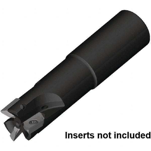 Kennametal - 25mm Cut Diam, 16mm Max Depth of Cut, 25mm Shank Diam, 131mm OAL, Indexable Square Shoulder End Mill - ZDET16M5..721 Inserts, Cylindrical Shank, 0° Lead Angle, Through Coolant, Series 5720 - Benchmark Tooling