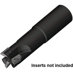 Kennametal - 32mm Cut Diam, 16mm Max Depth of Cut, 32mm Shank Diam, 135mm OAL, Indexable Square Shoulder End Mill - ZDET16M5..721 Inserts, Cylindrical Shank, 0° Lead Angle, Through Coolant, Series 5720 - Benchmark Tooling