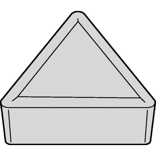 Kennametal - TPMR322 NONE Grade KCK15B Carbide Turning Insert - TiOCN Finish, 60° Triangle, 3/8" Inscr Circle, 1/8" Thick, 1/32" Corner Radius - Benchmark Tooling