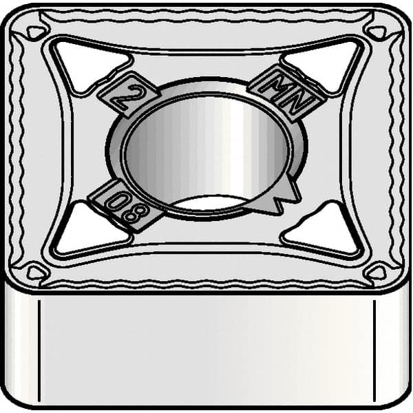 Kennametal - SNMG431 MN Grade KCP10B Carbide Turning Insert - TiOCN Finish, 90° Square, 1/2" Inscr Circle, 3/16" Thick, 1/64" Corner Radius - Benchmark Tooling