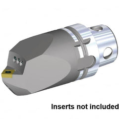 Kennametal - Neutral Cut, Size KM4X63, CC.. 120408 & CC.. 432 Insert Compatiblity, Internal Modular Turning & Profiling Cutting Unit Head - 115mm Head Length, Through Coolant, Series KM4X - Benchmark Tooling