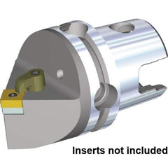 Kennametal - Neutral Cut, Size KM80TS, SN.. 250924 & SN.. 866 Insert Compatiblity, External Modular Turning & Profiling Cutting Unit Head - 70mm Head Length, Through Coolant, Series Kenloc - Benchmark Tooling