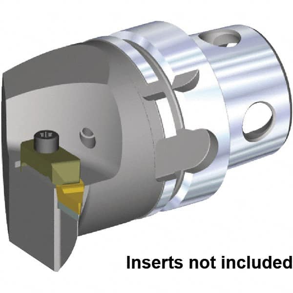 Kennametal - Right Hand Cut, Size KM4X63, VCGR160408 & VPGR332 Insert Compatiblity, External Modular Turning & Profiling Cutting Unit Head - 43mm Ctr to Cutting Edge, 70mm Head Length, Through Coolant, Series Top Notch - Benchmark Tooling