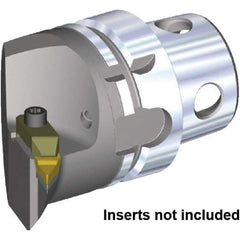 Kennametal - Right Hand Cut, Size KM4X63, VCGR160408 & VPGR332 Insert Compatiblity, Internal Modular Turning & Profiling Cutting Unit Head - 43mm Ctr to Cutting Edge, 70mm Head Length, Through Coolant, Series Top Notch - Benchmark Tooling