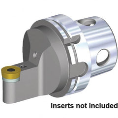 Kennametal - Neutral Cut, Size KM4X100, RCMX3209M0RP Insert Compatiblity, External Modular Turning & Profiling Cutting Unit Head - 16mm Ctr to Cutting Edge, 110mm Head Length, Through Coolant, Series Fix-Perfect - Benchmark Tooling