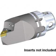 Kennametal - Left Hand Cut, Size KM4X63, DN.. 150608 & DN.. 442 Insert Compatiblity, External Modular Turning & Profiling Cutting Unit Head - 115mm Head Length, Through Coolant, Series KM4X - Benchmark Tooling