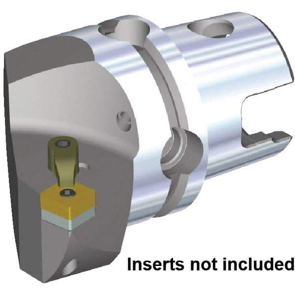 Kennametal - Left Hand Cut, Size KM80TS, SN.. 190512 & SN.. 643 Insert Compatiblity, Internal Modular Turning & Profiling Cutting Unit Head - 53mm Ctr to Cutting Edge, 70mm Head Length, Through Coolant, Series Kenloc - Benchmark Tooling