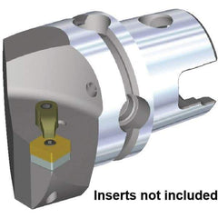 Kennametal - Right Hand Cut, Size KM80TS, SN.. 866 & SN.. 250924 Insert Compatiblity, Internal Modular Turning & Profiling Cutting Unit Head - 53mm Ctr to Cutting Edge, 70mm Head Length, Through Coolant, Series Kenloc - Benchmark Tooling