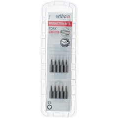 Wiha - 1/4" Drive T6 Torx Screwdriver Bit - 1" OAL, Insert Bit - Benchmark Tooling