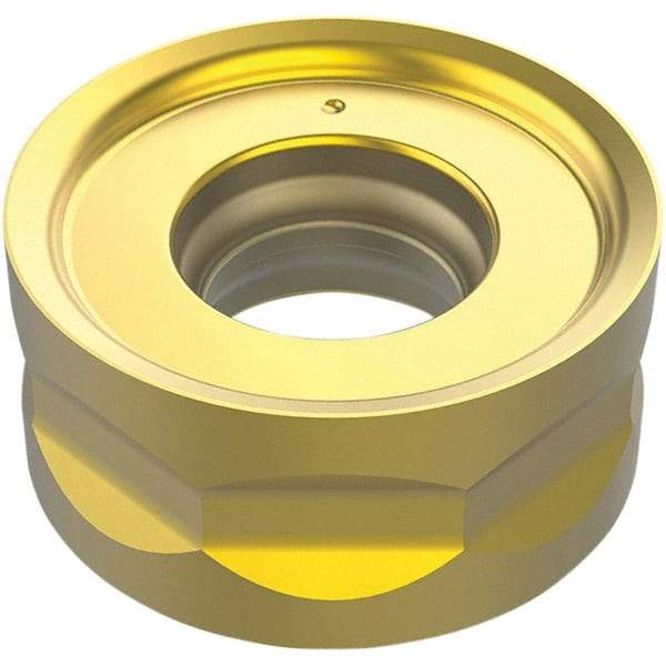 Seco - RNMU1204 M10 Grade F40M Carbide Milling Insert - TiAlN Finish, 4.8mm Thick, 12mm Inscribed Circle - Benchmark Tooling