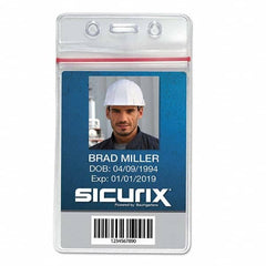 Sicurix - Badge Holders Attachment Type: Clip-On Horizontal or Vertical Holder: Vertical - Benchmark Tooling