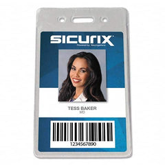 Sicurix - Badge Holders Attachment Type: Clip-On Horizontal or Vertical Holder: Vertical - Benchmark Tooling