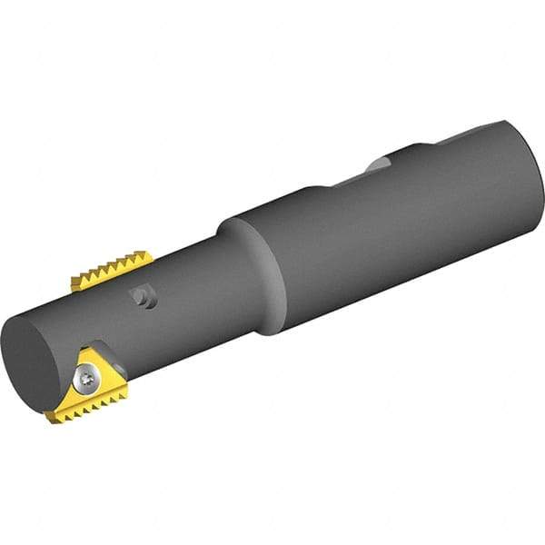 Vargus - 0.787" Cut Diam, 1.69" Max Depth of Cut, 3/4" Shank Diam, Internal/External Indexable Thread Mill - Insert Style 3, 3/8" Insert Size, 1 Insert, Toolholder Style TMOC, 3.74" OAL - Benchmark Tooling