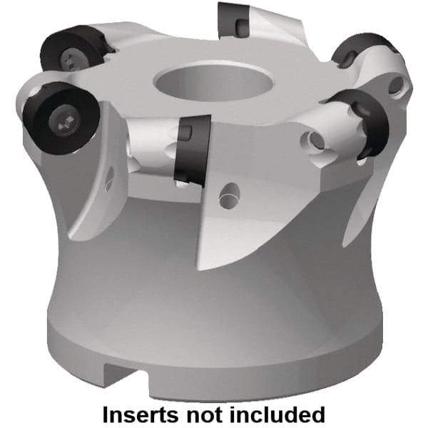 Kennametal - 38mm Cut Diam, 6mm Max Depth, 22mm Arbor Hole, 6 Inserts, RP..1204 Insert Style, Indexable Copy Face Mill - 7713VR12 Cutter Style, 29,000 Max RPM, 40mm High, Through Coolant, Series 7713 - Benchmark Tooling