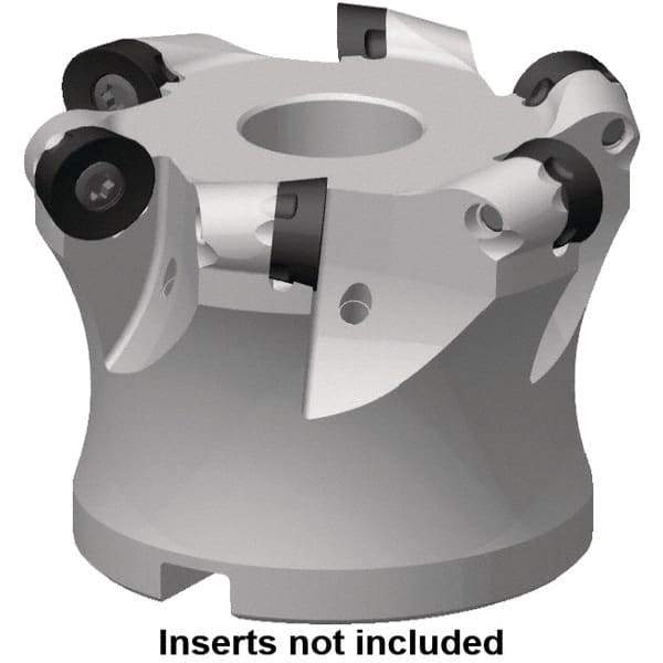 Kennametal - 51mm Cut Diam, 6mm Max Depth, 22mm Arbor Hole, 7 Inserts, RP..1204 Insert Style, Indexable Copy Face Mill - 7713VR12 Cutter Style, 25,000 Max RPM, 50mm High, Through Coolant, Series 7713 - Benchmark Tooling