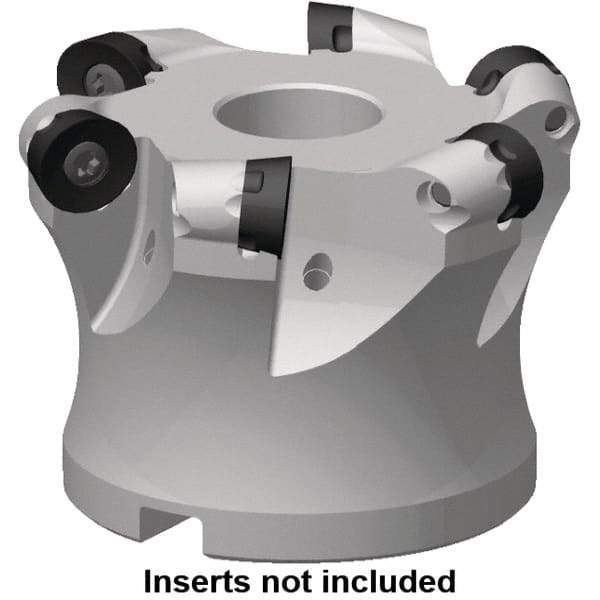 Kennametal - 53.52mm Cut Diam, 5mm Max Depth, 3/4" Arbor Hole, 8 Inserts, RP.. 10T3 Insert Style, Indexable Copy Face Mill - 7713VR10 Cutter Style, 34,000 Max RPM, 40mm High, Through Coolant, Series 7713 - Benchmark Tooling