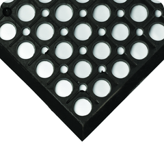 WorkRite Floor Mat - 3' x 10' x 1/2" Thick - (Black Grease-Resistant) - Benchmark Tooling