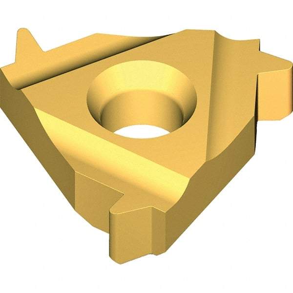 Vargus - 4IL0.500 Grade VKX, Internal ABUT Threading Insert - 6 TPI Int Pitch, TiN Finish, Carbide - Benchmark Tooling