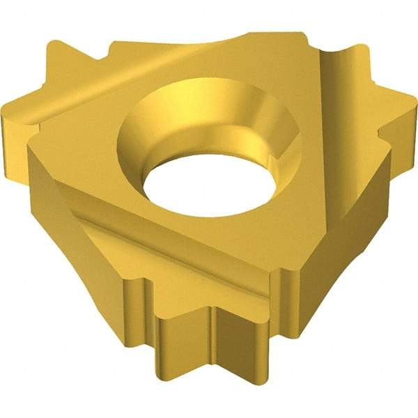 Vargus - 3ER0.375 Grade VKX, External UN Threading Insert - 20 TPI Ext Pitch, TiN Finish, Carbide - Benchmark Tooling