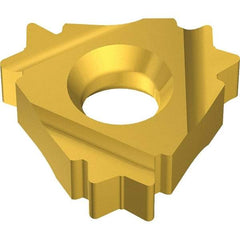 Vargus - 3ER0.375 Grade VKX, External UN Threading Insert - 20 TPI Ext Pitch, TiN Finish, Carbide - Benchmark Tooling