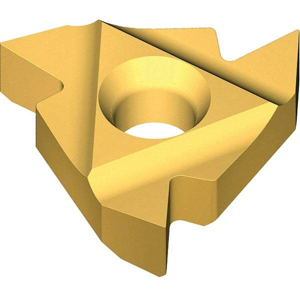 Vargus - 3IR0.375 Grade VKX, Internal UN Threading Insert - 13 TPI Int Pitch, TiN Finish, Carbide - Benchmark Tooling