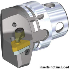 Kennametal - Insert Style LT22EL, 70mm Head Length, Left Hand Cut, Internal/External Modular Threading Cutting Unit Head - System Size KM4X63, 43mm Center to Cutting Edge, Series KM4X - Benchmark Tooling