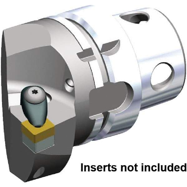 Kennametal - Insert Style CN.. 160612, CN..543, 70mm Head Length, Left Hand Cut, Internal/External Modular Threading Cutting Unit Head - System Size KM4X63, 43mm Center to Cutting Edge, Series Kenclamp - Benchmark Tooling