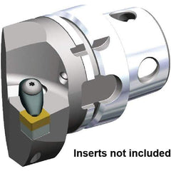 Kennametal - Insert Style CN.. 120408, CN.. 432, 70mm Head Length, Right Hand Cut, Internal/External Modular Threading Cutting Unit Head - System Size KM4X63, 43mm Center to Cutting Edge, Series Kenclamp - Benchmark Tooling