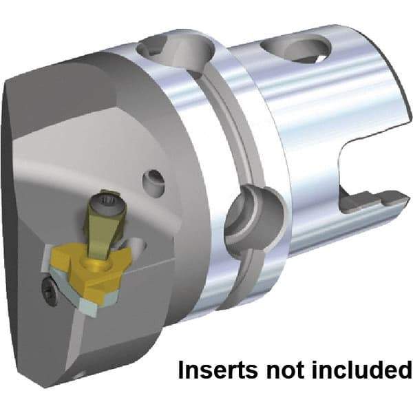 Kennametal - Insert Style LT16NR, 70mm Head Length, Right Hand Cut, Internal Modular Threading Cutting Unit Head - System Size KM4X63, 43mm Center to Cutting Edge, Series KM4X - Benchmark Tooling