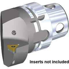 Kennametal - Insert Style TC.. 16T308, TC.. 3252, 70mm Head Length, Left Hand Cut, Internal/External Modular Threading Cutting Unit Head - System Size KM4X63, 43mm Center to Cutting Edge, Series KM4X - Benchmark Tooling