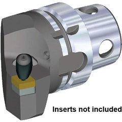 Kennametal - Insert Style CN.. 120408, CN.. 432, 70mm Head Length, Right Hand Cut, Internal/External Modular Threading Cutting Unit Head - System Size KM4X63, 38mm Center to Cutting Edge, Series Kenclamp - Benchmark Tooling