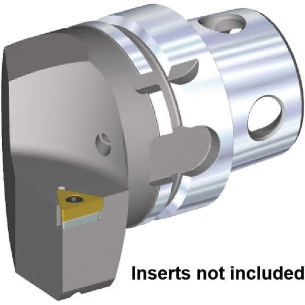 Kennametal - Insert Style TC.. 16T308, TC.. 3252, 70mm Head Length, Right Hand Cut, Internal/External Modular Threading Cutting Unit Head - System Size KM4X63, 43mm Center to Cutting Edge, Series KM4X - Benchmark Tooling