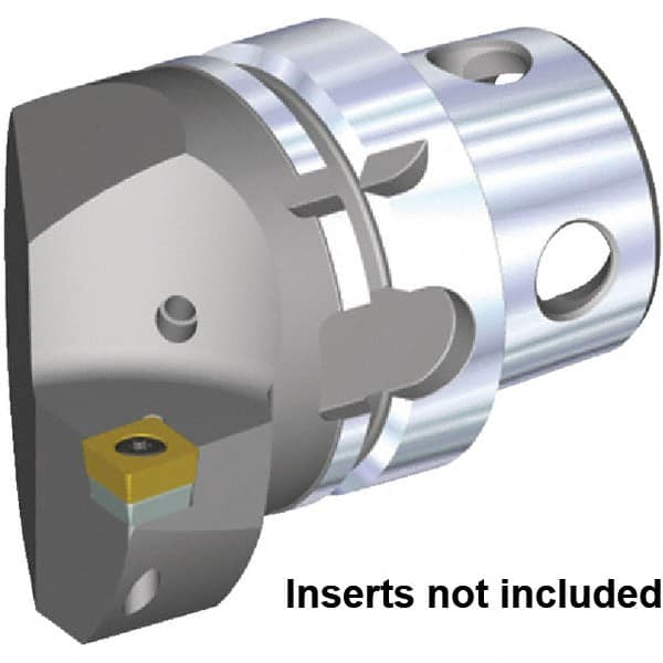 Kennametal - Insert Style CC.. 120408, CC.. 432, 70mm Head Length, Left Hand Cut, Internal/External Modular Threading Cutting Unit Head - System Size KM4X63, 43mm Center to Cutting Edge, Series KM4X - Benchmark Tooling